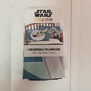 Star Wars: The Mandalorian The Child Kids’ Reversible Standard Pillowcase NWT